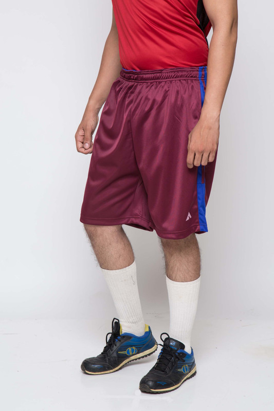 Acetone Solid Men Maroon, Blue Running Shorts