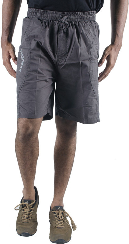 0-Degree Solid Men Grey Chino Shorts