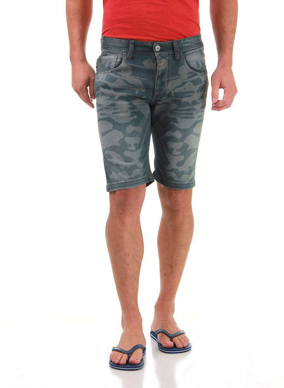 Jack & Jones Printed Men Blue Basic Shorts