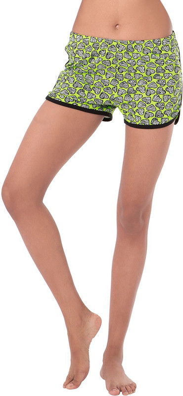 PrettySecrets Printed Women Green Basic Shorts