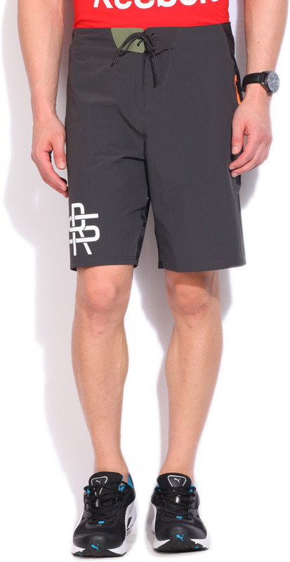 REEBOK Printed Men Grey Sports Shorts