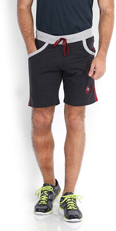 Sports 52 Wear Solid Men Grey Sports Shorts