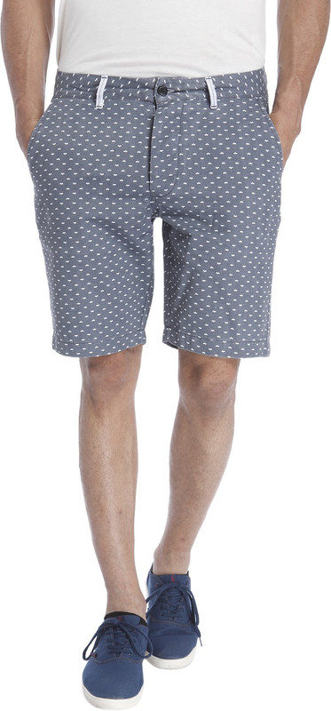 Jack & Jones Polka Print Men Light Blue Basic Shorts