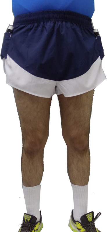 Acetone Solid Men Blue, White Running Shorts