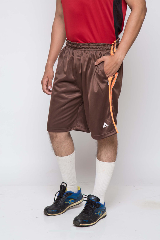 Acetone Solid Men Brown, Orange Running Shorts