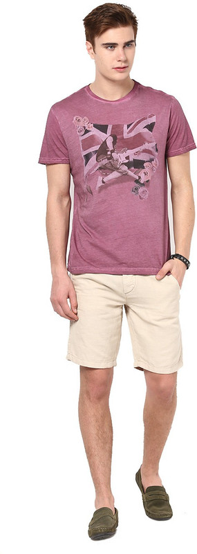 Jack & Jones Solid Men Beige Chino Shorts