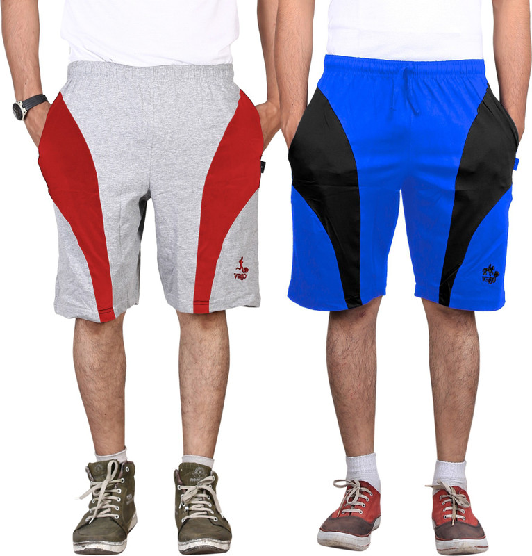 Vego Self Design Men Grey Gym Shorts Vego Self Design Men Grey Gym Shorts