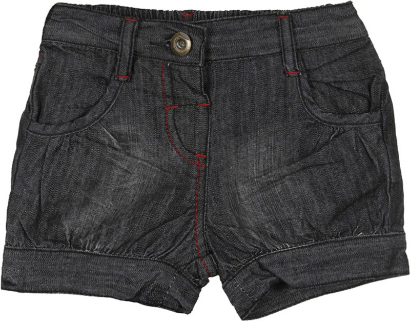 Lilliput Short For Girls Solid Cotton Linen Blend, Nylon Blend, Cotton Linen Blend(Black) Lilliput Short For Girls Solid Cotton Linen Blend, Nylon Blend, Cotton Linen Blend(Black)
