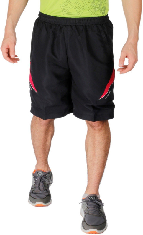 Vector X Solid Men Blue, Red Sports Shorts