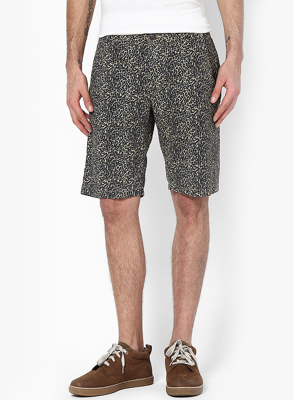 Jack & Jones Self Design Men Black Denim Shorts