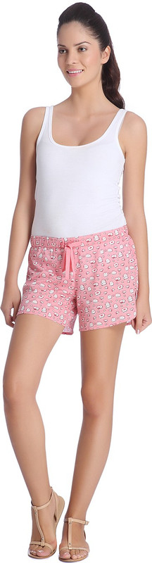 Only Printed Women Pink Basic Shorts