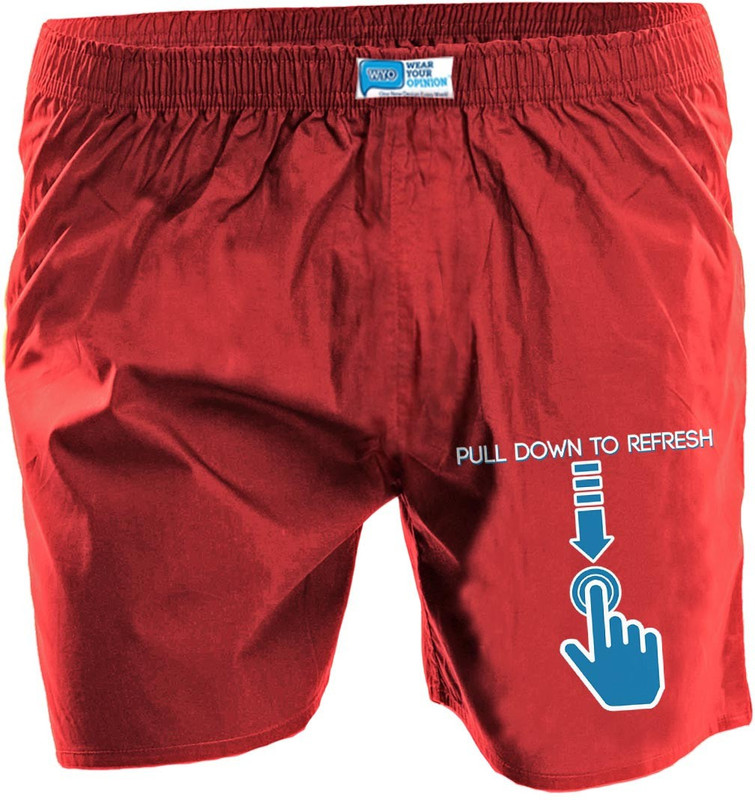 Wear Your Opinion Printed Men Reversible Red Boxer Shorts