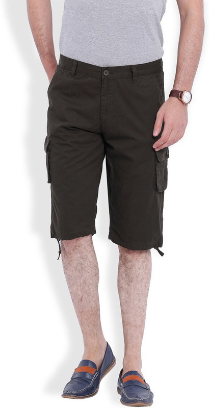 Skie Studio Solid Men Green Chino Shorts
