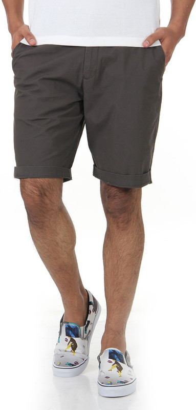 Shapes Solid Men Brown Chino Shorts