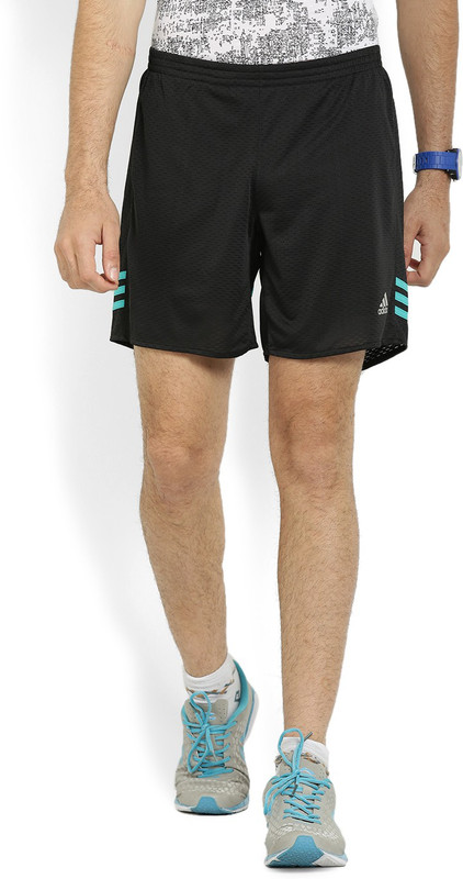 ADIDAS Self Design Men Black Sports Shorts