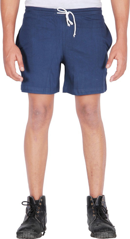 Frang Solid Men Blue Bermuda Shorts