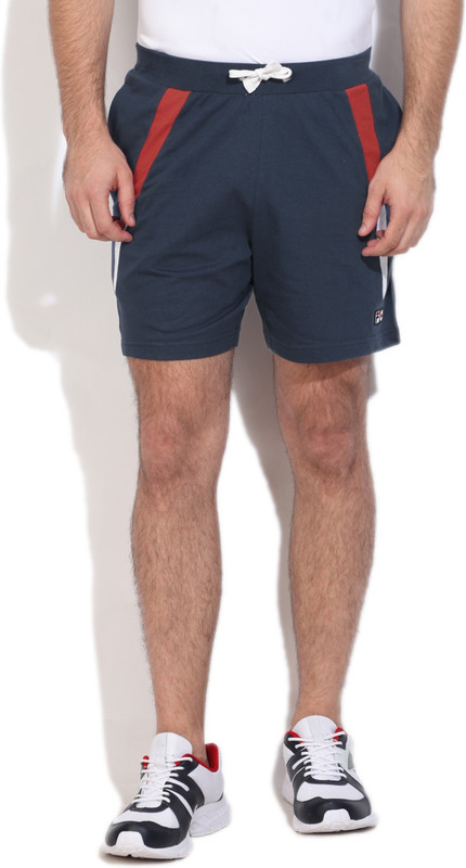Fila Solid Men Dark Blue Sports Shorts