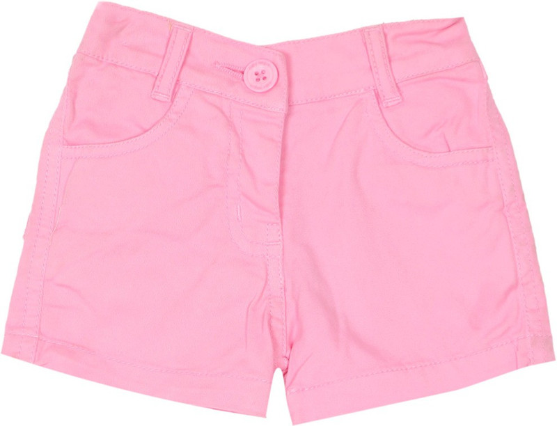 612 League Short For Girls Solid Cotton Linen Blend, Nylon Blend, Cotton Linen Blend(Pink) 612 League Short For Girls Solid Cotton Linen Blend, Nylon Blend, Cotton Linen Blend(Pink)