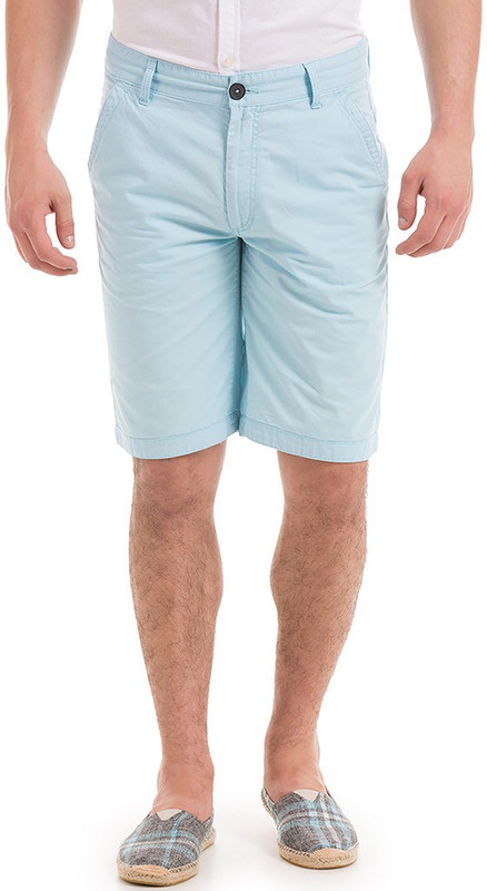 Flying Machine Solid Men Blue Basic Shorts