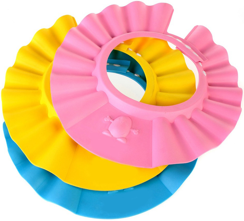 Everything Imported Set of 3 Safe Shampoo Bathing Protect Soft Hat for Baby Children Kids
