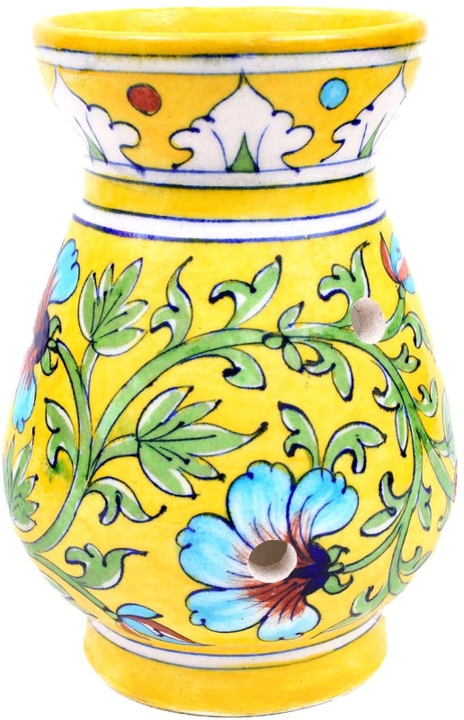 KOLAMBAS Blue Pottery Aroma Diffuser Home Décor Handicraft Decorative Showpiece  -  15 cm(Ceramic, Blue)