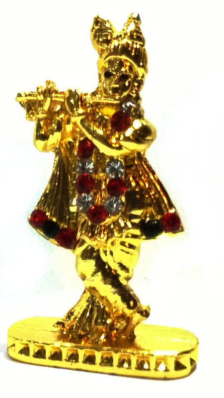 Swarnim Jewellers Lord Krishna Showpiece  -  4.5 cm(Bronze, Gold) RS.150 (66.00% Off) - Flipkart