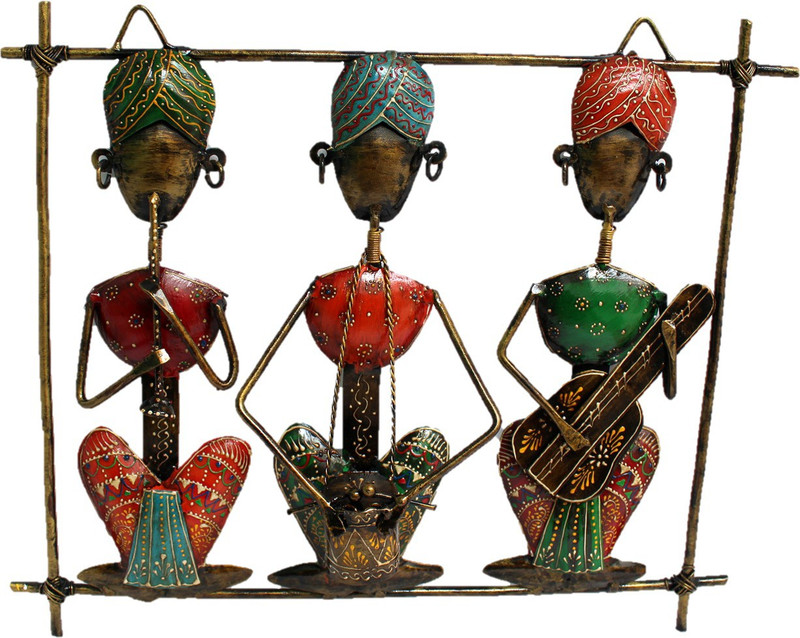 Sancheti Art Musician Lady Wall Frame Antique Traditional Handmade