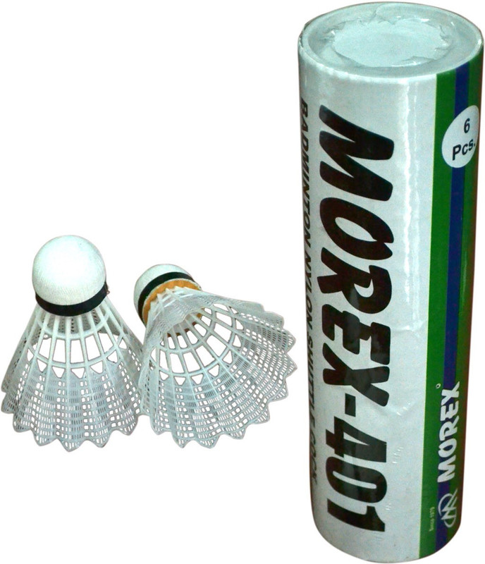 Morex 401 Nylon Shuttle - White(Medium, 77, Pack of 6) Morex 401 Nylon Shuttle - White(Medium, 77, Pack of 6)