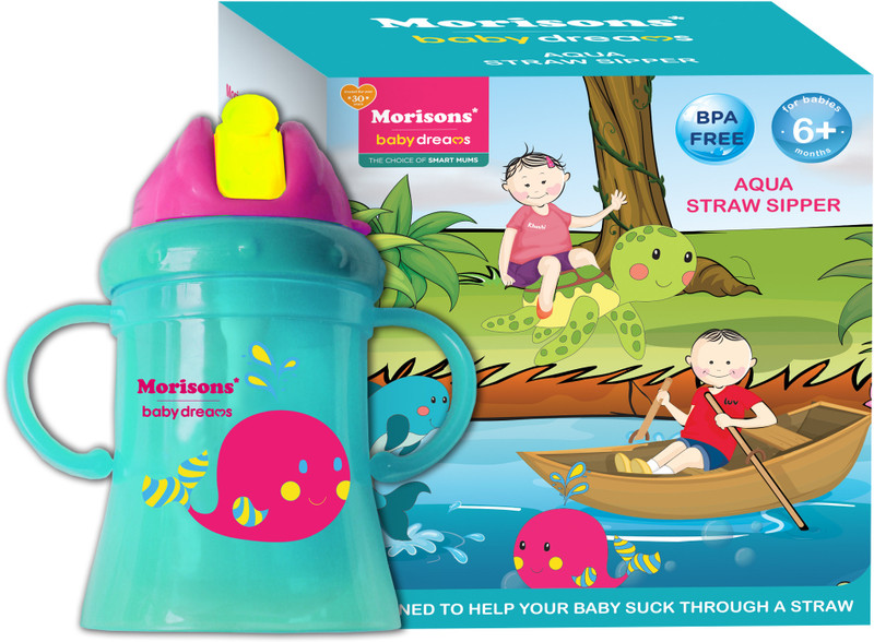 Morisons Baby Dreams Aqua Straw Sipper(Green)