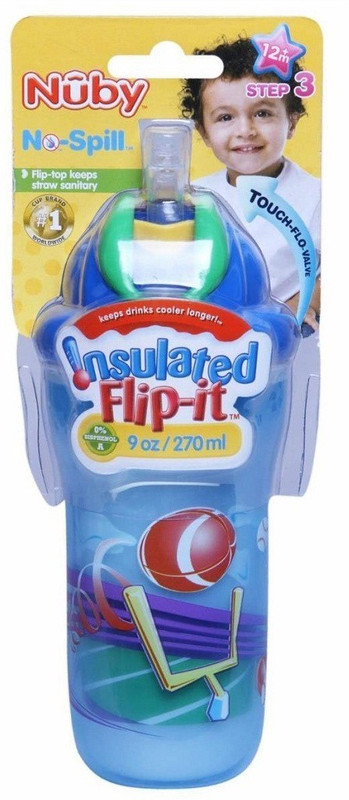 Nuby Insulated No - Spill Flip - it Sipper Bottle(Multicolor)