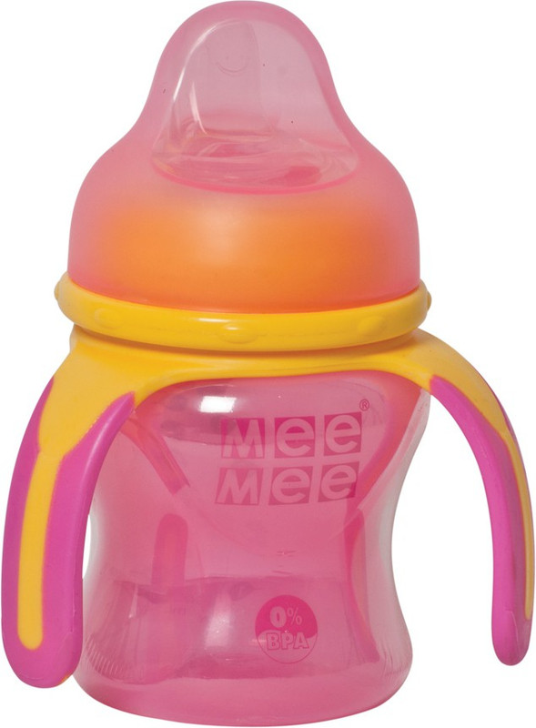MeeMee Multi Grasp Soft Spout Cup(Pink)