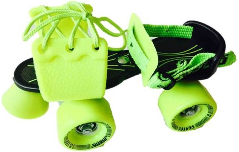 Jaspo Marshal Quad Roller Kids Size  1 UK - 8 UK(Adjustable, Intermediate, Recreational, Beginner, Training, Black, Yellow)