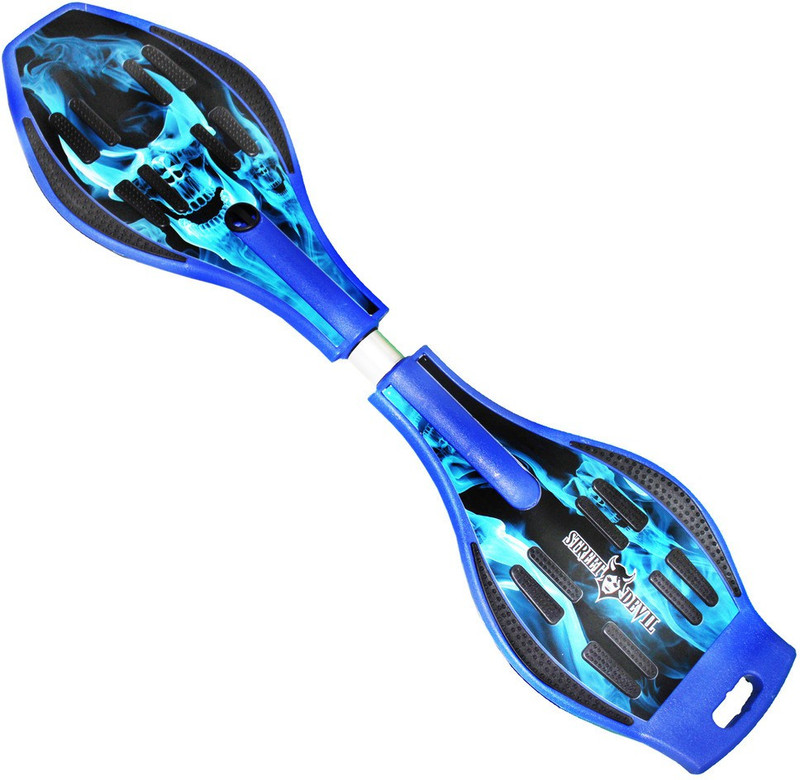 Hoteon Wave board class A with Skeleton 8 inch x 33 inch Skateboard(Blue, Pack of 1)
