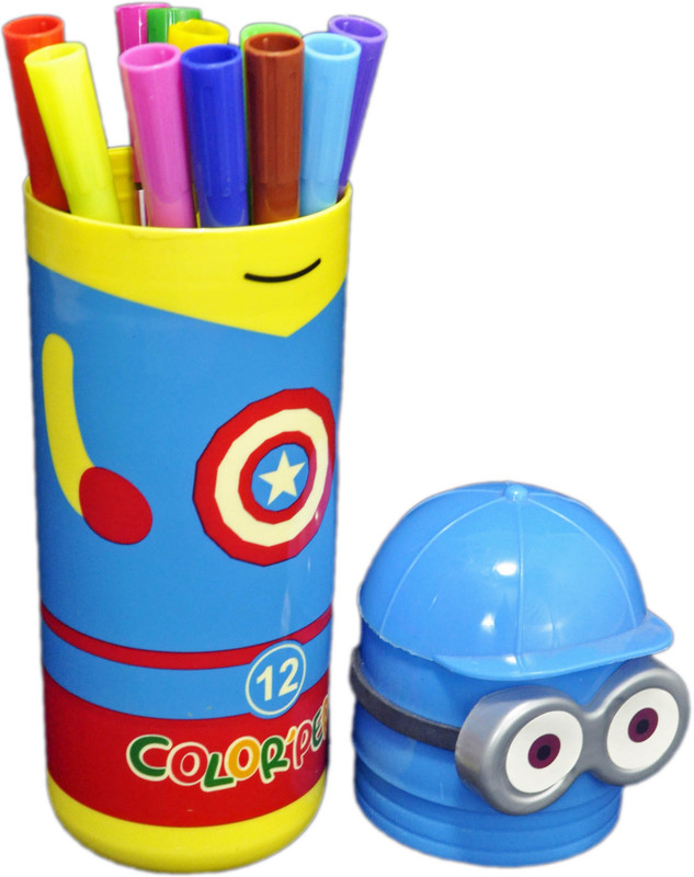 Babysid Collections Minions Super Fine Nib Sketch Pen(Multicolor)