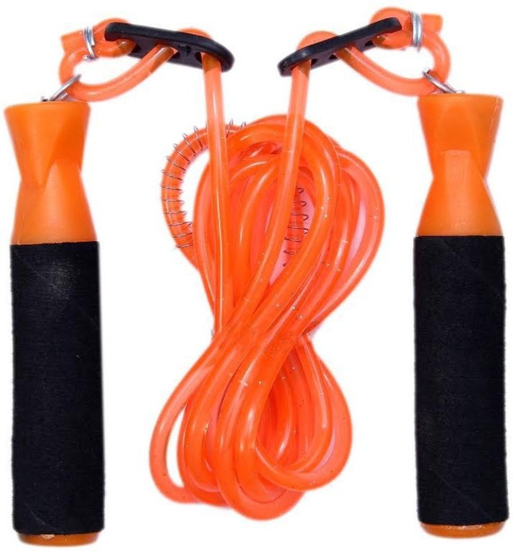 KING FITNESS WORK HARD SLIM FAST ORANGE WITH BLACK FOAM HANDLE Ball Bearing Skipping Rope(Orange, Length: 279 cm)