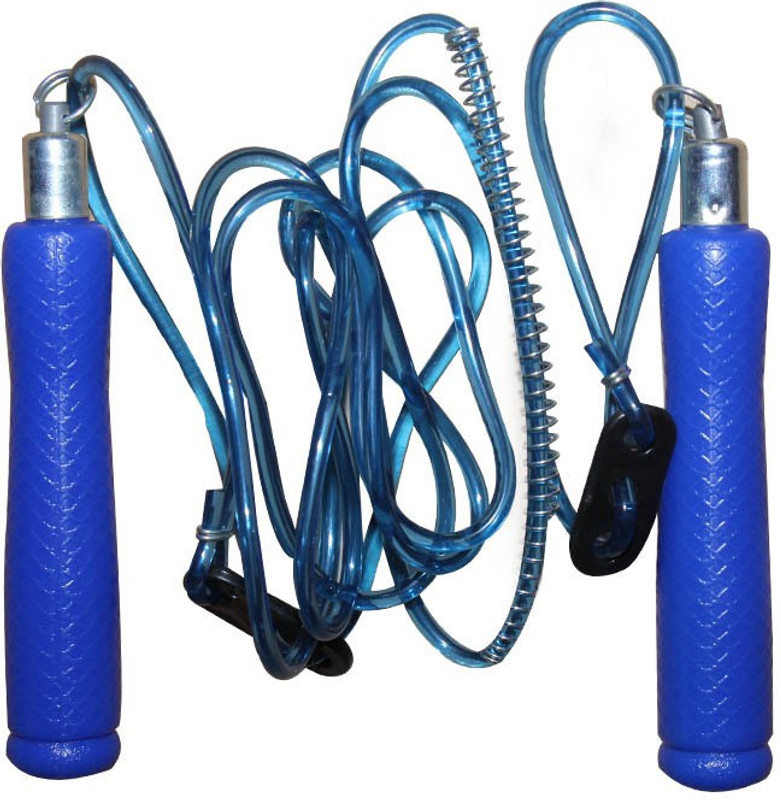 Port Neon Jumper Ball Bearing Skipping Rope(Blue, Length: 279 cm)