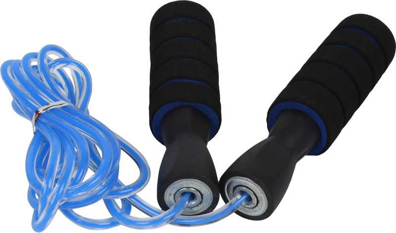 Strauss Foam Freestyle Skipping Rope(Blue, Black, Length: 133 cm)
