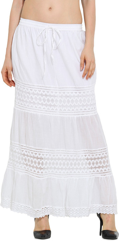 Trend Arrest Solid Women Straight White Skirt