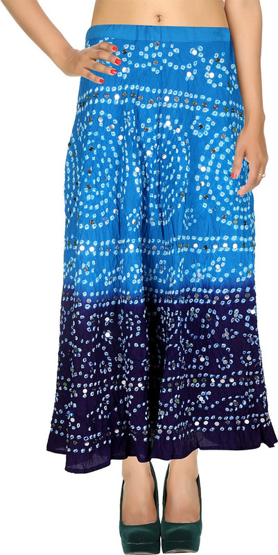Rajrang Self Design Women Regular Blue Skirt