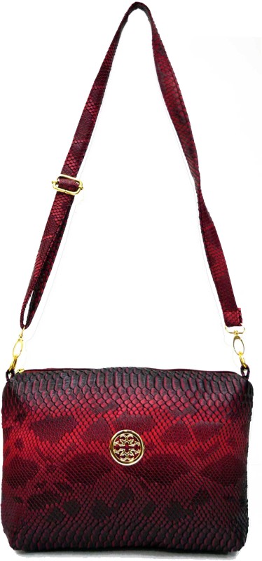 AGINOS Maroon, Red Sling Bag