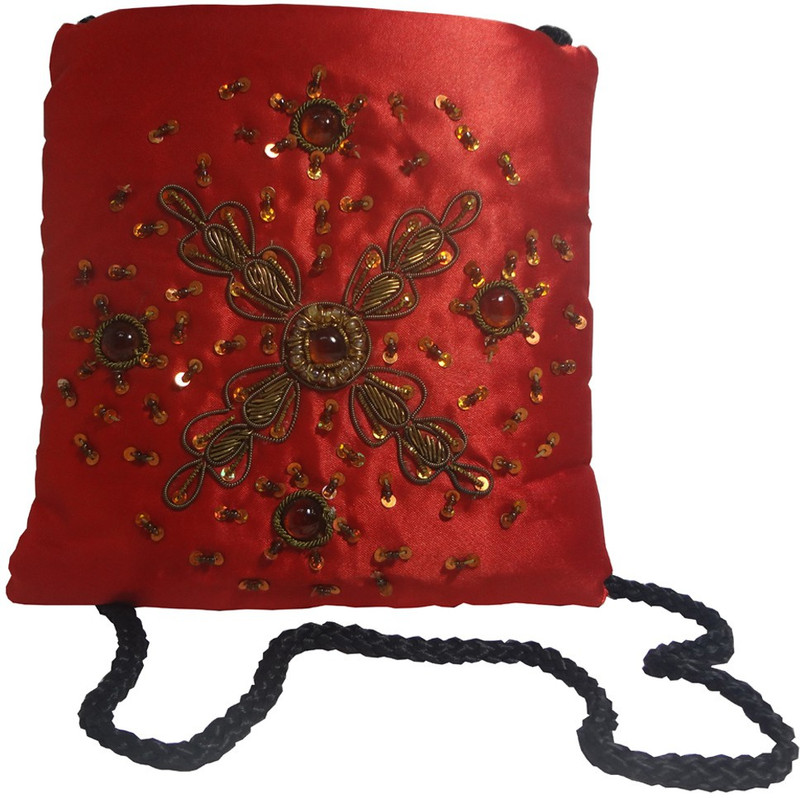 Avinash Handicrafts Red Sling Bag
