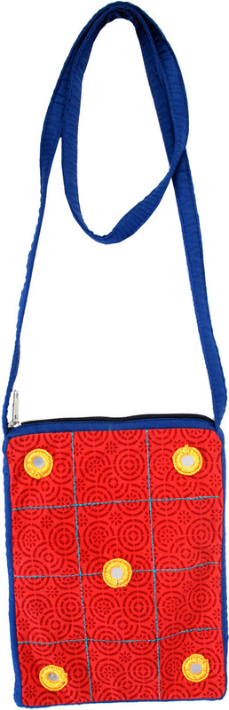 Viniyog Red, Blue Sling Bag