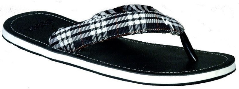 Stylar White and Black Flip Flops