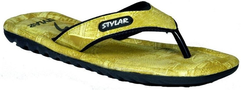 Stylar Cream And White Max Flip Flops