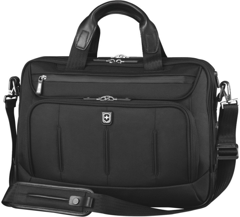 Victorinox VX One Laptop Folio 15 Brief With Tablet / eReader Pocket Small Travel Bag(Black)