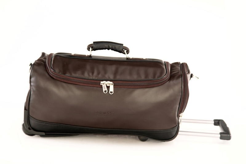 Mboss Mboss Faux Leather Wheeler Travel Duffel Bag Small Travel Bag - Medium(Brown)
