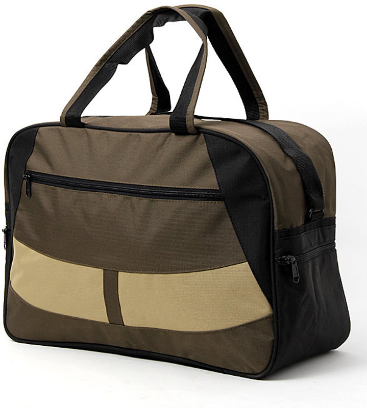 Walletsnbags Elanza Small Travel Bag  - Medium(Black, Grey)