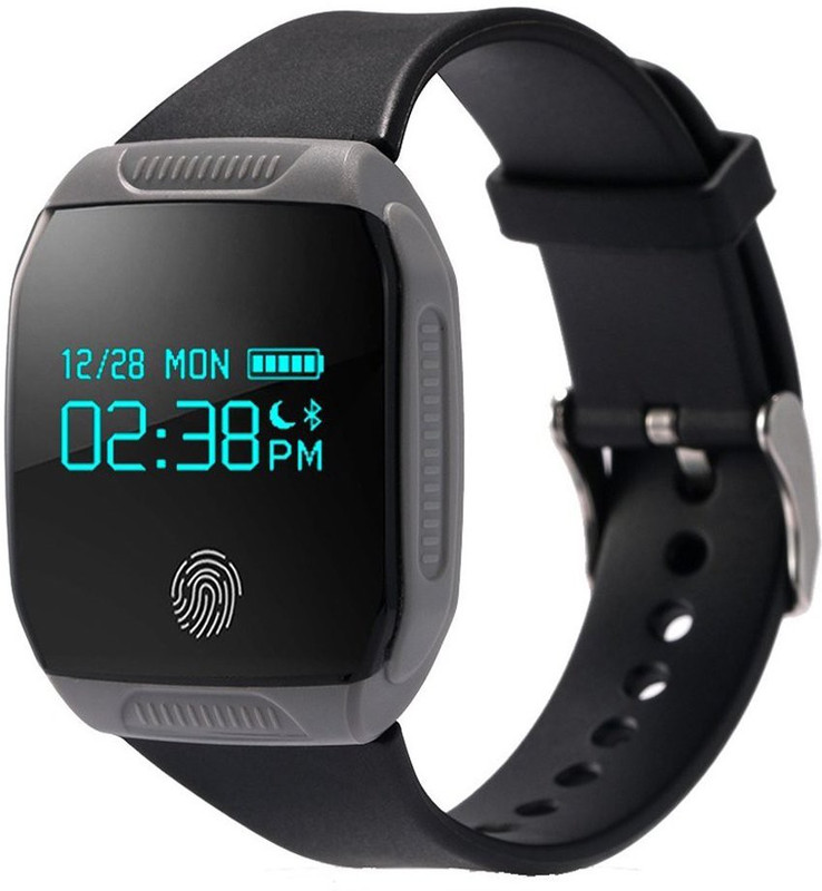 HiTechCart E07s Fitness Smart Band(Grey Strap, Size : Regular)