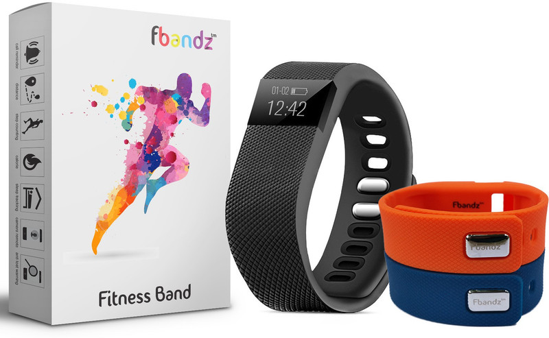 fbandz fb-tw64-2 Fitness Smart Band(Orange, Blue Strap, Size : Regular) fbandz fb-tw64-2 Fitness Smart Band(Orange, Blue Strap, Size : Regular)
