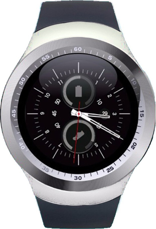 Medulla MED Y1-307 Fitness White and Silver Smartwatch(Black Strap Regular) Medulla MED Y1-307 Fitness White and Silver Smartwatch(Black Strap Regular)